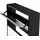 Beliani Hoher Schuhschrank 3 Klapptüren 80 x 30 x 180 schwarz/silber