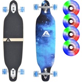 Apollo Longboard BlueSky, Komplettboard, Twin-Tip Drop-Through Freeride Cruiser Board