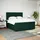 vidaXL Boxspringbett mit Matratze Dunkelgrün 180x200 cm Samt