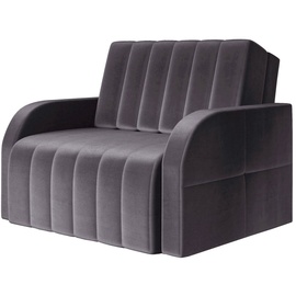 e-meubles Schlafsessel mit Bettfunktion Schlafsofa mit Bettkasten Sessel mit Schlaffunktion Klein und Gemütlich Sofa Couch Gästebett Relaxsessel Kindersofa 101x104x90 - Montana 80 (Grau - Kronos 22)