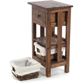 DESIGN DELIGHTS Rattan 70 Dunkelbraun Mahagoni 70 x 38 x 28 cm