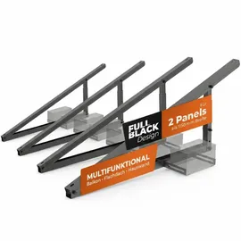 Solarway Balkonkraftwerk-Halterung für Solarmodule 2 Stück Neigungswinkel 10° - 35° schwarz