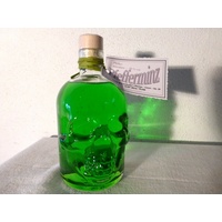 Totenkopf Flasche mit Pfefferminz - Likör - 50 %vol !!! GEIL -0,5L(GP:45,90 €/L)