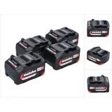 Metabo Akku Set 4x Li-Power Akkupack 18 V 4,0 Ah