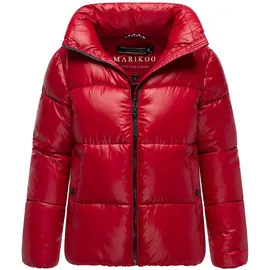 Marikoo Winterjacke "Hazalee", Damen, Gr. M, deep rot, Obermaterial: 100% Polyester. Futter: 100% Polyester. Wattierung: 100% Polyester. Ärmelfutter: 100% Polyester, Jacken Winterjacke, mit leicht gläzendem Obermaterial und hohem Kragen