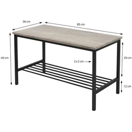 ML-Design Esstisch Set 4-teilig, Sonoma-Eiche, Esszimmertisch mit 2 Stühlen 1 Bank, Essgruppe für 4 Personen, Sitzgruppe Küchentisch Metallrahmen, Bartisch Set, Esszimmergruppe für Küche Esszimmer