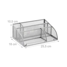 Relaxdays Schreibtisch-Organizer 5 Fächer 25,5 x 18,0 x 10,5 cm