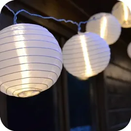 FHS International LED LAMPION PARTYLICHTERKETTE 5m WARMWEIßE LEDs 20er LICHTERKETTE LAMPIONS