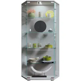 VCM Standvitrine Cenila 83 x 17 x 114 cm Silber