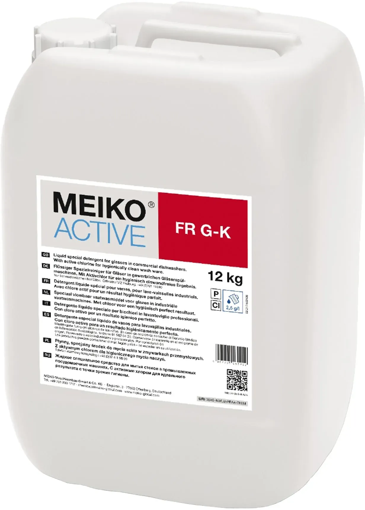 Meiko Active FR G-K flüssiger Spezialreiniger für Gläser 12 kg Kanister