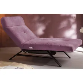 KAWOLA Relaxliege AMERIVA Polyester 80 x 110 x 158 cm lila mit Kissen und Kopfteil