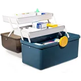 LuxusKollektion Medizinschrank Medizinbox Hausapotheke Apothekenbox Medizinkoffer Dunkelblau-39cm bunt