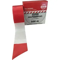 Kelmaplast Absperrband rot/weiß geblockt 80 mm breit á 500m