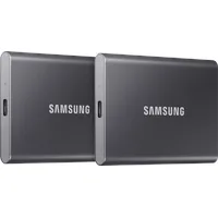 Samsung T7 Portable SSD 1TB Grau Doppelpack