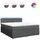 vidaXL Boxspringbett 180 x 200 cm Dunkelgrau