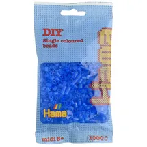Hama Bügelperlen 1000 Stück transparent blau