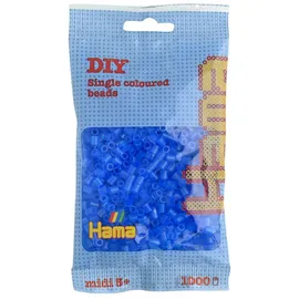 Hama Bügelperlen 1000 Stück transparent blau
