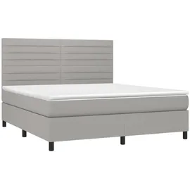 vidaXL Boxspringbett 180 x 200 cm Hellgrau