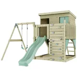 polar play Spielturm Tjorven aus Holz Mintgrün
