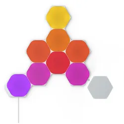 Nanoleaf Shapes Hexagons Starter Kit (9 Panels) - modulare WLAN LED Smart Panels mit Musik & Bildschirm Sync | Set bestehend aus 9 Panels