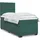 vidaXL Boxspringbett mit Matratze Dunkelgrün 140x200 cm Samt