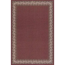 Webteppich Karat 85 x 250 cm Schurwolle Rot