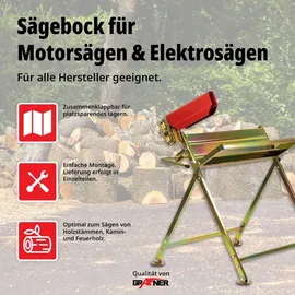 Grafner Sägebock Stahl 70 cm rot klappbar