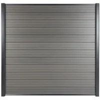 Floordirekt WPC Zaun Mit Alu Pfosten Grau
