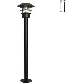 Elstead Lighting Pollerlaterne E27 schwarz IP44 mit Bewegungsmelder