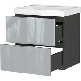 Germania Waschtischunterschrank 61 x 65 x 46 cm Grau