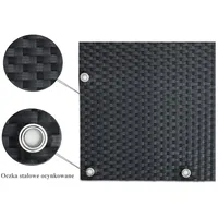Progresja Polyrattan Balkonsichtschutz mit Metallösen - Anthrazit 0,9m x 3m