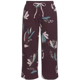 S.Oliver Damen Pyjamahose bordeaux-geblümt Gr.32/34