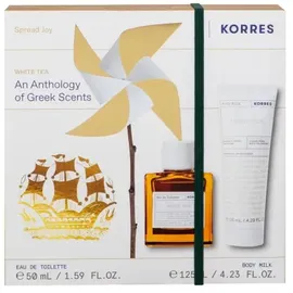 Korres White Tea Eau de Toilette 50 ml + Body Milk 125 ml Geschenkset 