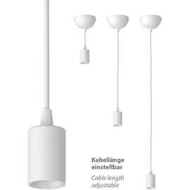ledscom.de DORI 1-flg. 60W Durchmesser  weiß matt/Metall, Stahl