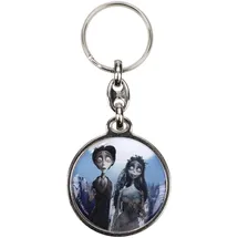 SD Toys Victor und Emily Schlüsselanhänger aus Metall, rund, Corpse Bride, bunt, S, Klassisch