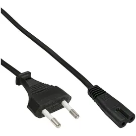 InLine Netzkabel, Netzstecker auf Euro 8 C7 Stecker, 1,8m