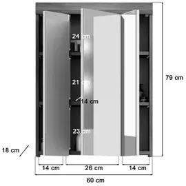 xonox.home Scout 725 60 cm rauchsilber