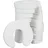 Relaxdays Tür Klemmschutz im 10er Set, für Schublade, Türstopper für Babys & Kinder, Schaumstoff, HBT 2 x 9 x 10,5, weiß