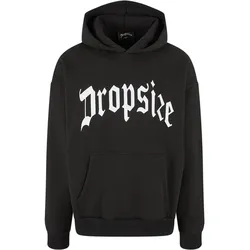 Kapuzensweatshirt DROPSIZE "Dropsize Herren Heavy Logo Design Hoodie", Herren, Gr. XL, schwarz, 70% Baumwolle, 30% Polyester, Langarm, Sweatshirts