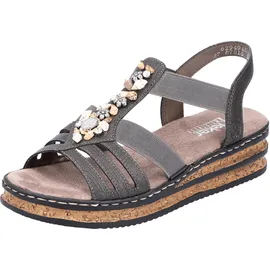 Rieker Keilsandaletten Damen Grau 36