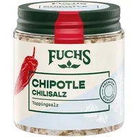 Fuchs Gewürze - Chipotle Chilisalz | Toppingsalz mit Pyramidenflocken & Chipotlechili | Zum Verfeinern von Fleisch und Bowls | Chilisalz in Premium-Qualität | 60 g im wiederverschließbaren Gewürzglas