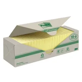Post-it Recycling Notes Gelb, Promotion, 18 + 6 Gratis