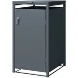 ML-Design Mülltonnenbox 1Er für 1 Tonne 240 68x80x116,3 cm Anthrazit Stahl