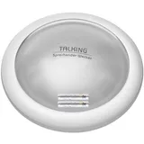 TFA Dostmann Sprechender Wecker mit Zeitansage TALK2, 60.2565, mit Funkuhr, Ansage von Wochentag/Datum, Alltagshelfer für Blinde, Sehbehinderte, in Deutsch, Lautstärke regelbar (Silber mit Batterien)