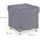 Relaxdays Sitzhocker mit Stauraum Stoff 38 x 40 x 38 cm Grau