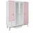 JV Möbel Moderner Holzschrank Kleiderschrank 0 x 0 x 0 cm Rosa