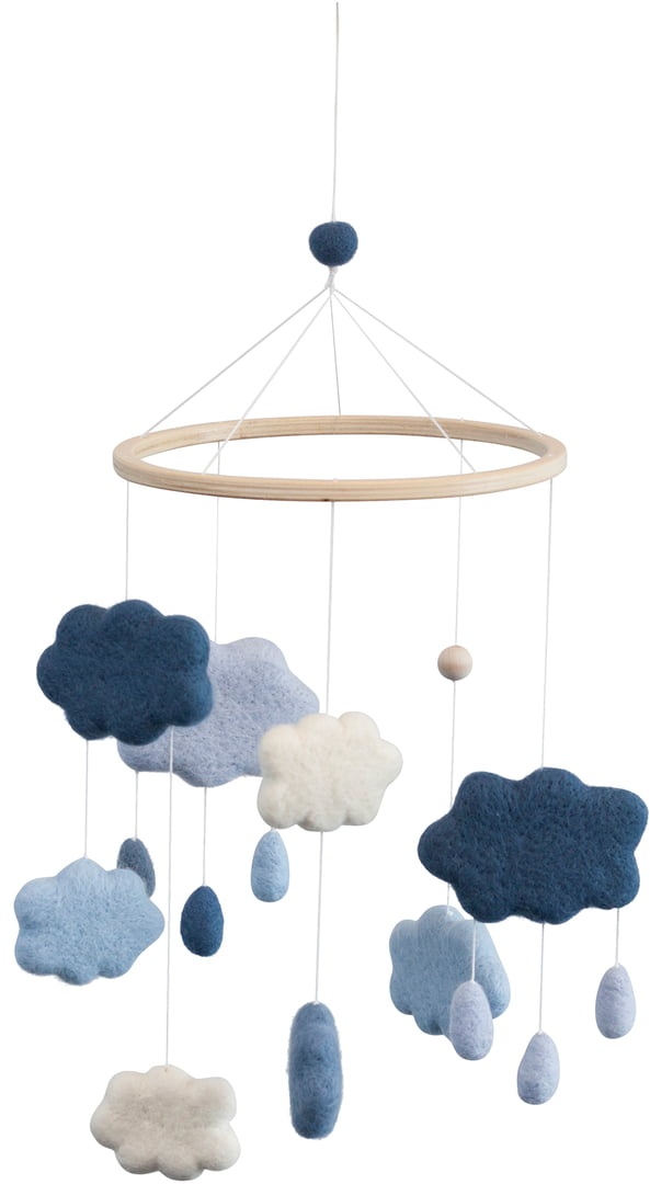 Sebra - Baby Mobile Wolken, denim blue