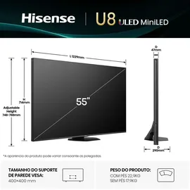 Hisense 55U8Q 55 Zoll MiniLED ULED 4K Smart TV