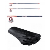 LEKI Pacemaker Nordic Walking Stock Dark Blue Metalic/White/Neon Red 100