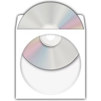 HERMA CD-/DVD-Papierhüllen mit Fenster 100 Stücke weiß (1140)